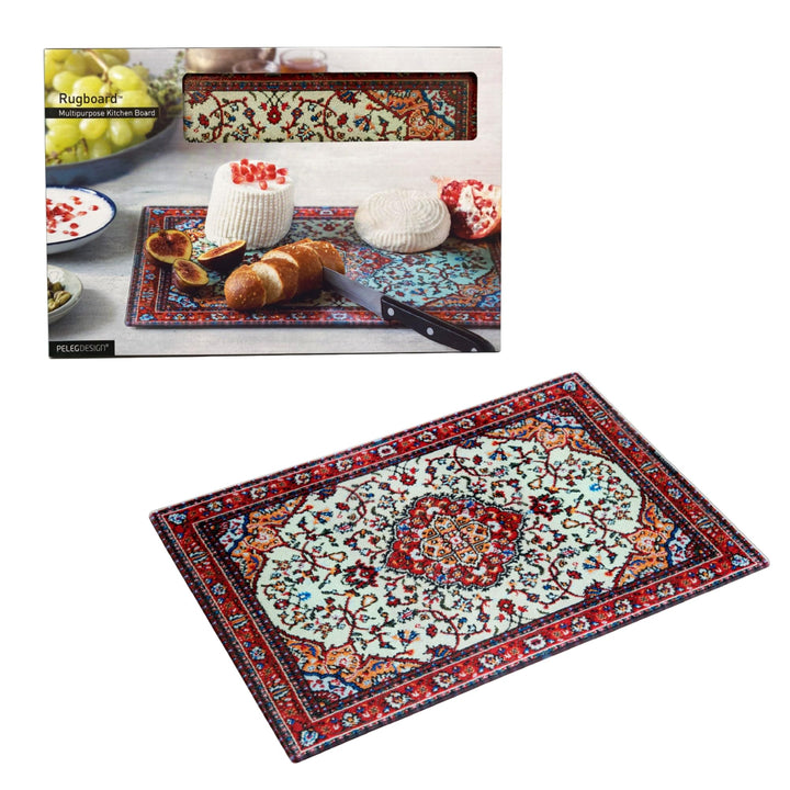 PELEG DESIGN - Rugboard Schneidebrett | Servierbrett Glas | Schneidbrett orientalisches Design | Ori