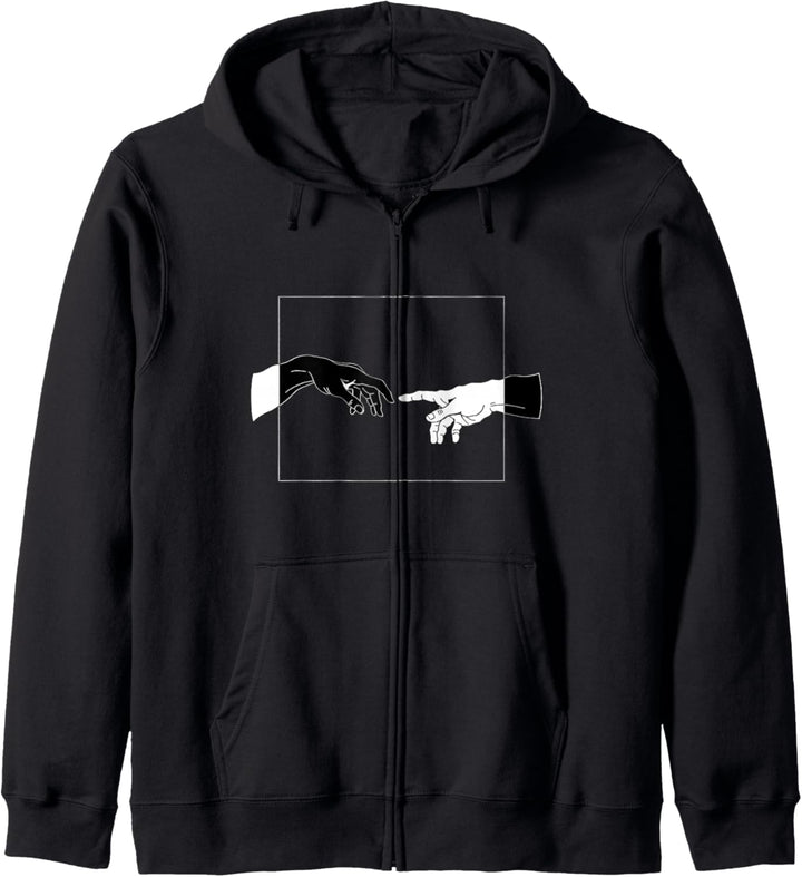 Light Touch Erschaffung von Adam Hand of God Kunstgeschenk Kapuzenjacke