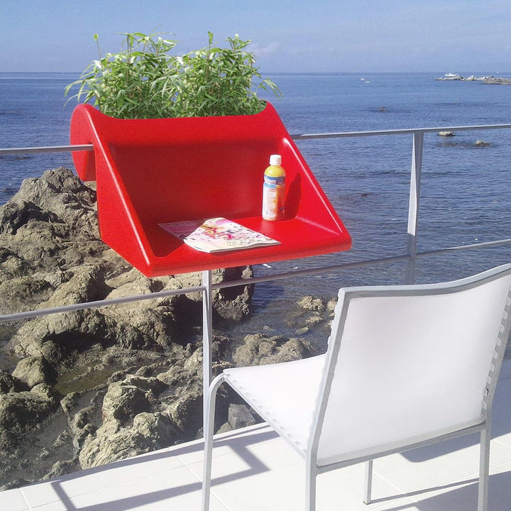 rephorm® balKonzept : Balkontisch mit integriertem Blumenkasten (Graphit), Kunststoff