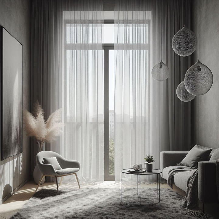 GARDINESTAN Gardinen Weiss Transparent Vorhang mit Bleiband und Kräuselband (280x300 cm) 280x300 cm