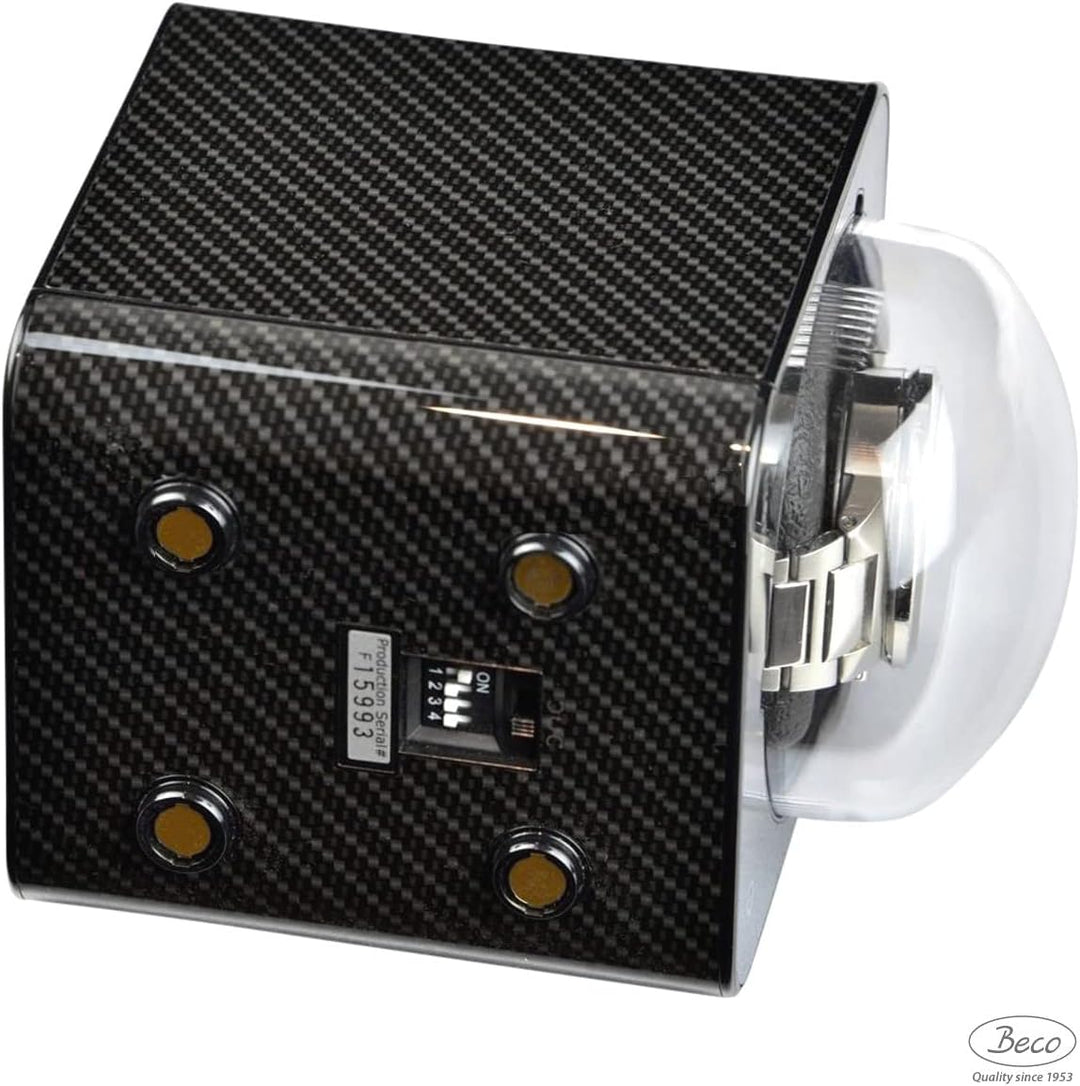 Beco Technic Boxy Fancy Brick Carbon Uhrenbeweger PRO1 2024 mit Netzadapter und 2 Haltekissen - Erwe