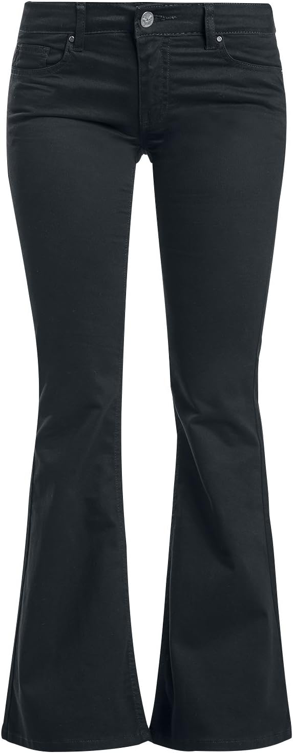 Black Premium by EMP Damen Schwarze Jeans mit Schlag W29L32