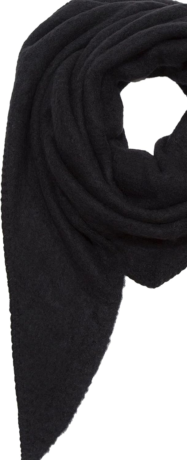 Faera XXL Dreieckstuch Bouclé elastisch weiches cozy Material Einheitsgrösse Schwarz, Einheitsgr&amp;