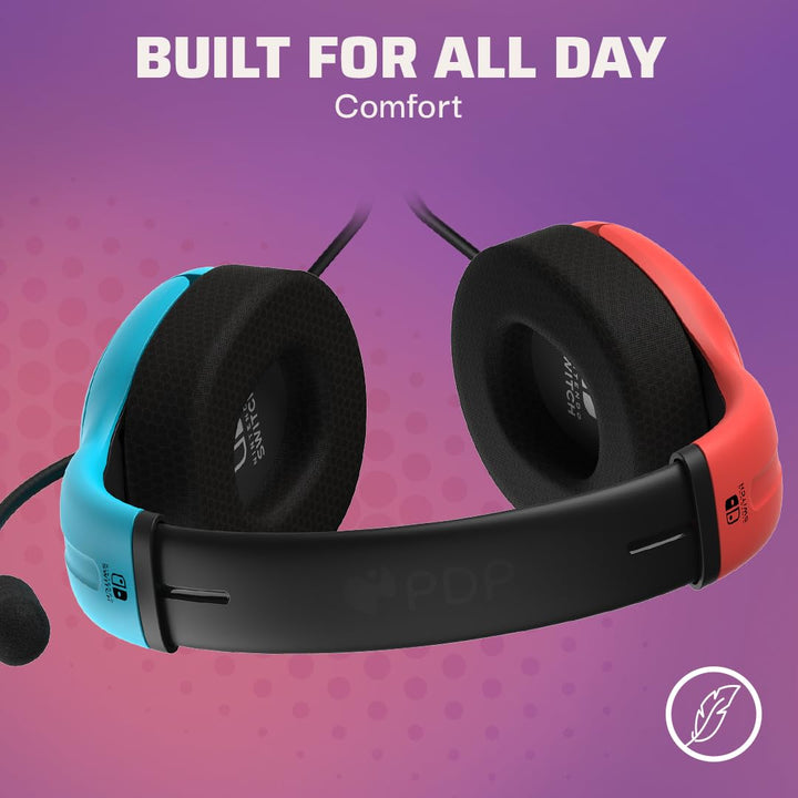 PDP Gaming LVL40 Stereo Kopfhörer mit Mic für Nintendo Switch - PC, iPad, Mac, Laptop Compatible - N
