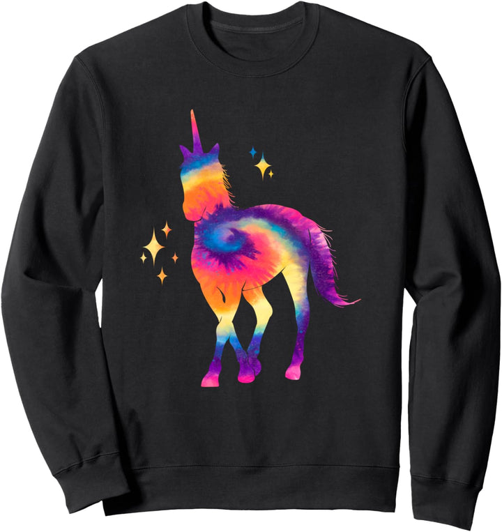 Unicorn Tie Dye Rainbow Hippie Costume Hippy Sweatshirt