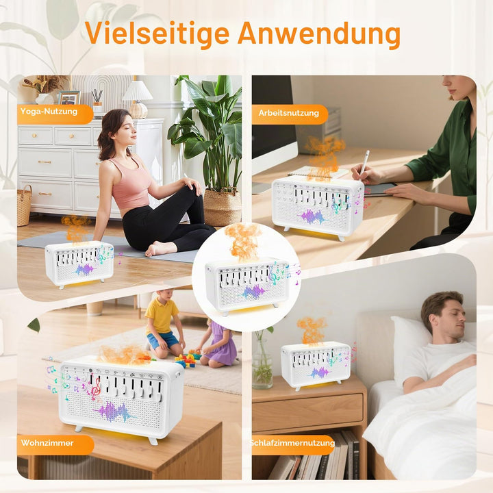 White Noise Night Light Humidifier, Luftbefeuchter mit Geräuschen, Portable Night Light Noise Machin