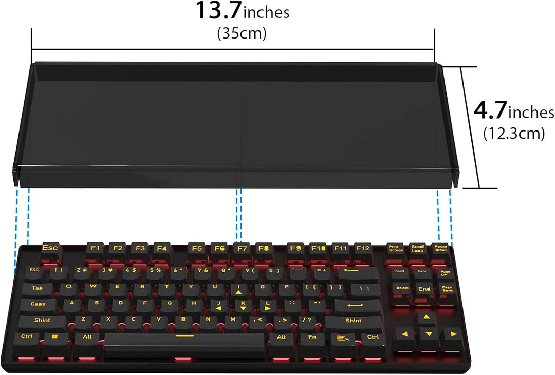 GEEKRIA Tenkeyless TKL-Tastatur-Staubschutz, transparente Acryl-Tastaturabdeckung für 80% kompakte 8