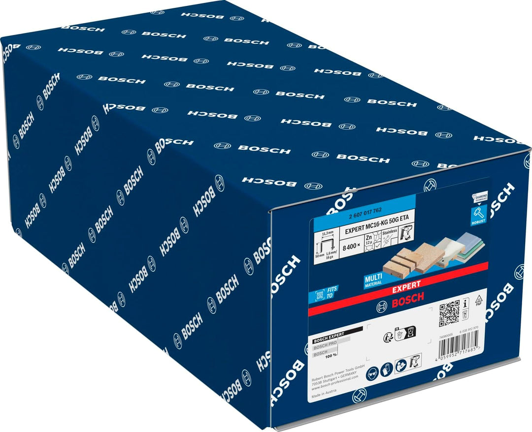Bosch 120x EXPERT MC16-KG G ETA Klammer mit mittlerem Rücken, 1,6/16 g (für Bauholz, Spanplatte, Län