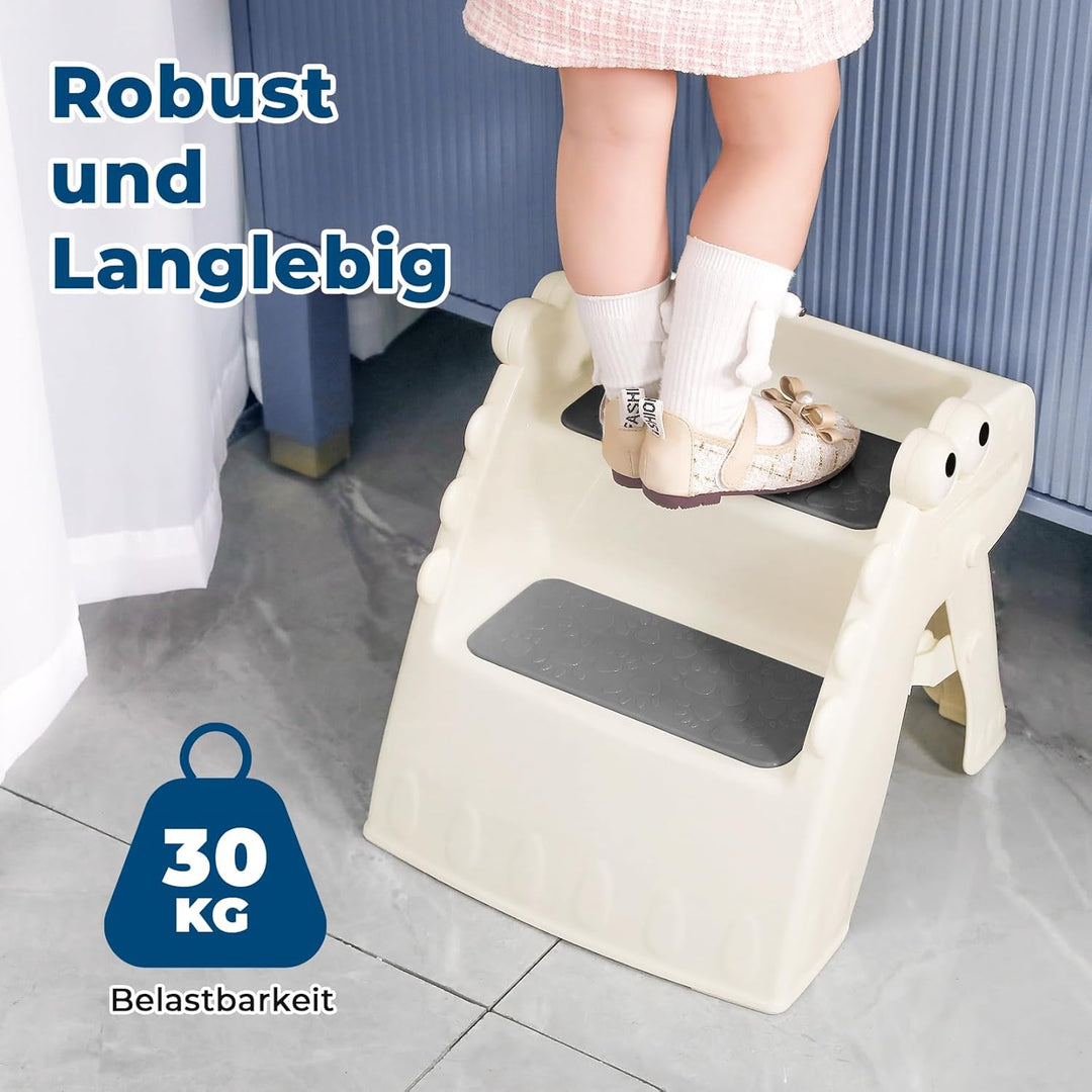 Tritthocker Kinder Hocker Kinder Klappbar Tritthocker Kinder 2 Stufen, Rutschfester Hocker Kinder Ba
