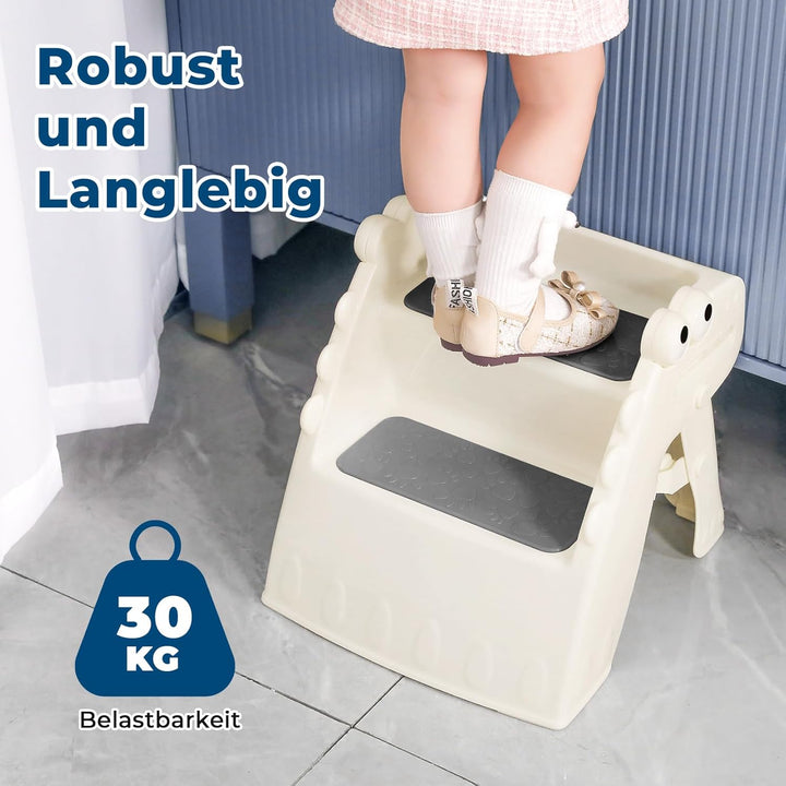 Tritthocker Kinder Hocker Kinder Klappbar Tritthocker Kinder 2 Stufen, Rutschfester Hocker Kinder Ba
