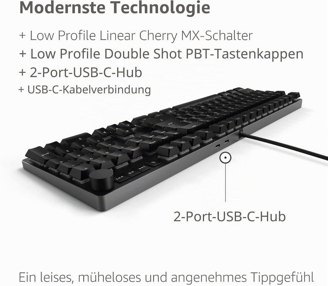 Das Keyboard MacTigr kabelgebundene mechanische Tastatur - Niedrigprofil Schalter, für Apple Nutzer,