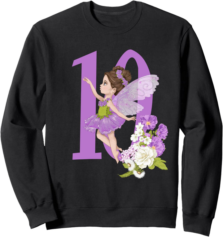 10. Geburtstag Fee Mädchen Blumenfee Feen Fee Latina Sweatshirt