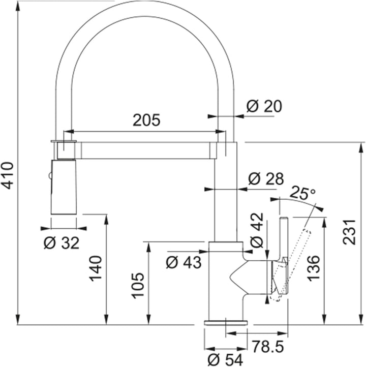 Franke 115.0725.838 Wasserhahn Schwarz