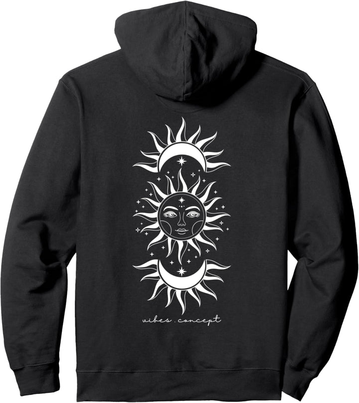 Astro Sterne Mond Sonne Hipster Boho Vibes Concept Merch Pullover Hoodie