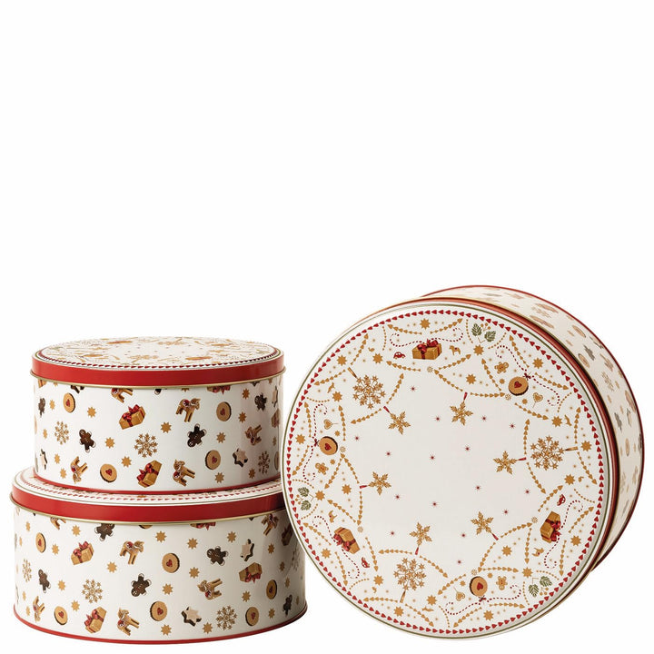 Hutschenreuther Weihnachten "Christmas Love" Set 3 Plätzchendosen aus Blech (17x8-20x9-22x10 cm)