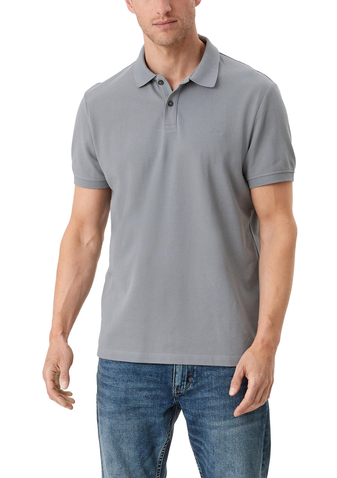 s.Oliver Herren Polohemd, Grau