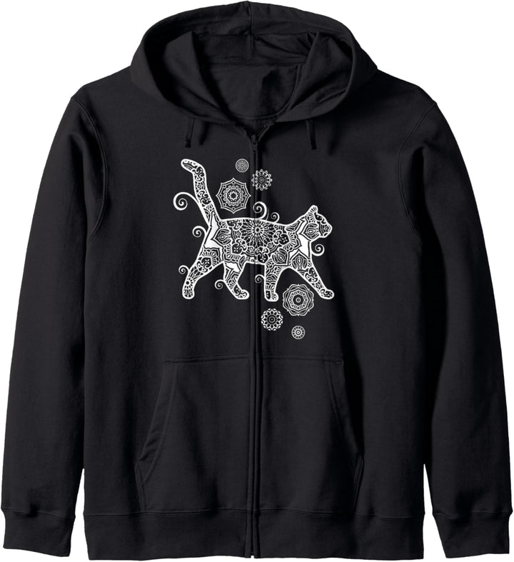 Mandala Katze Kapuzenjacke
