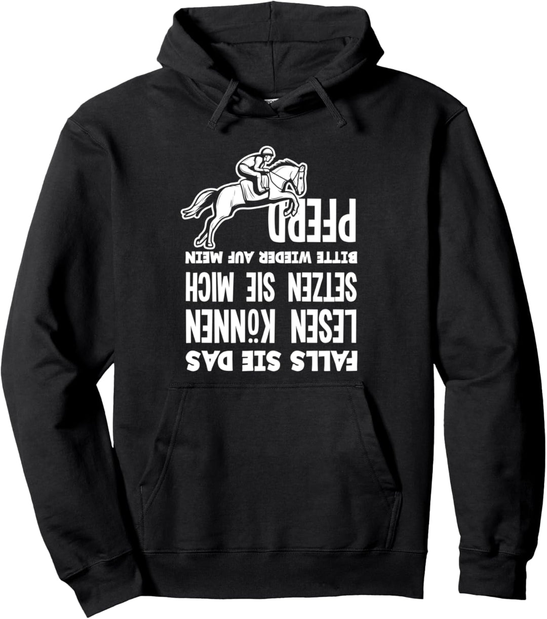 Bitte Setzen Sie Mich Wieder Auf Mein Pferd Lustiges Reiter Pullover Hoodie