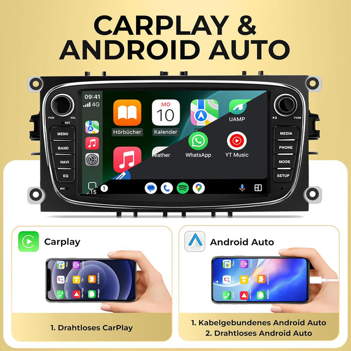 M.I.C. AF7-L3 Android 14 Autoradio mit Navigation: MediaTek MT6769V,4GB+64GB,7 Zoll QLED Display,SIM