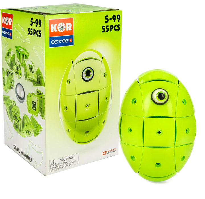 Geomag 672 - Konstruktionspielzeug, KOR Basic, grün, grün