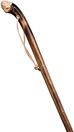 Stock-Fachmann Wanderstock Naturwurzel geflammt mit Lederschlaufe 115.0 Zentimeter, 115.0 Zentimeter