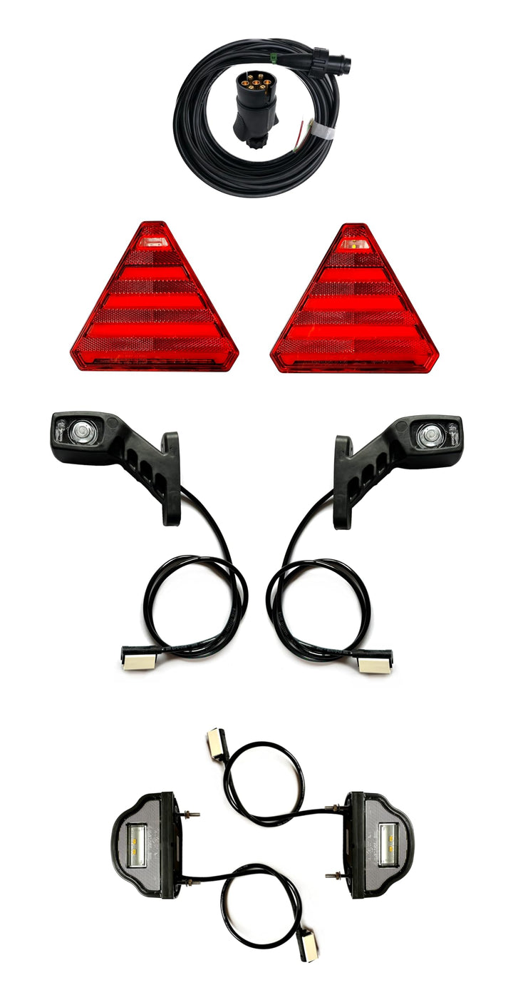 Anhängerbeleuchtung SET LED Rückleuchten Umrissleuchten Kennzeichenbeleuchtung Kabel 7,1m für Anhäng