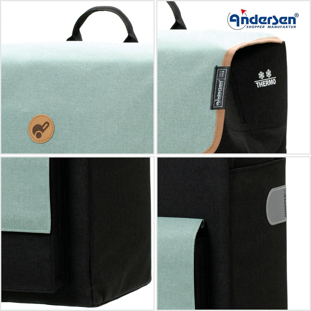 Andersen Einkaufstrolley - klappbar - 56 Liter - Treppensteiger - mit Kühlfach - belastbar 40 kg - S