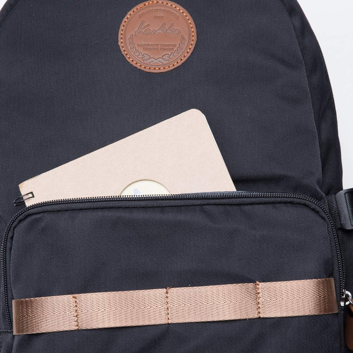 KAUKKO Schöner und durchdachter Rucksack mit Laptopfach für 15 Zoll Schule Uni 22L 5-2, Schwarz, 5-2