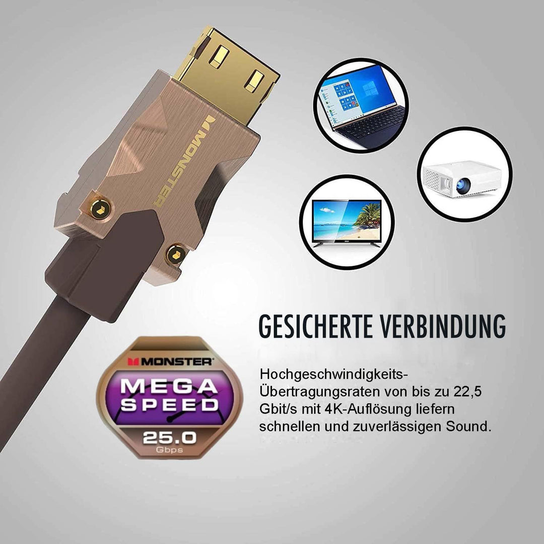 Monster HDMI-Kabel MSeries M2000 UHD 4K HDR10+ 25Gbps 1,5m, 1,5m