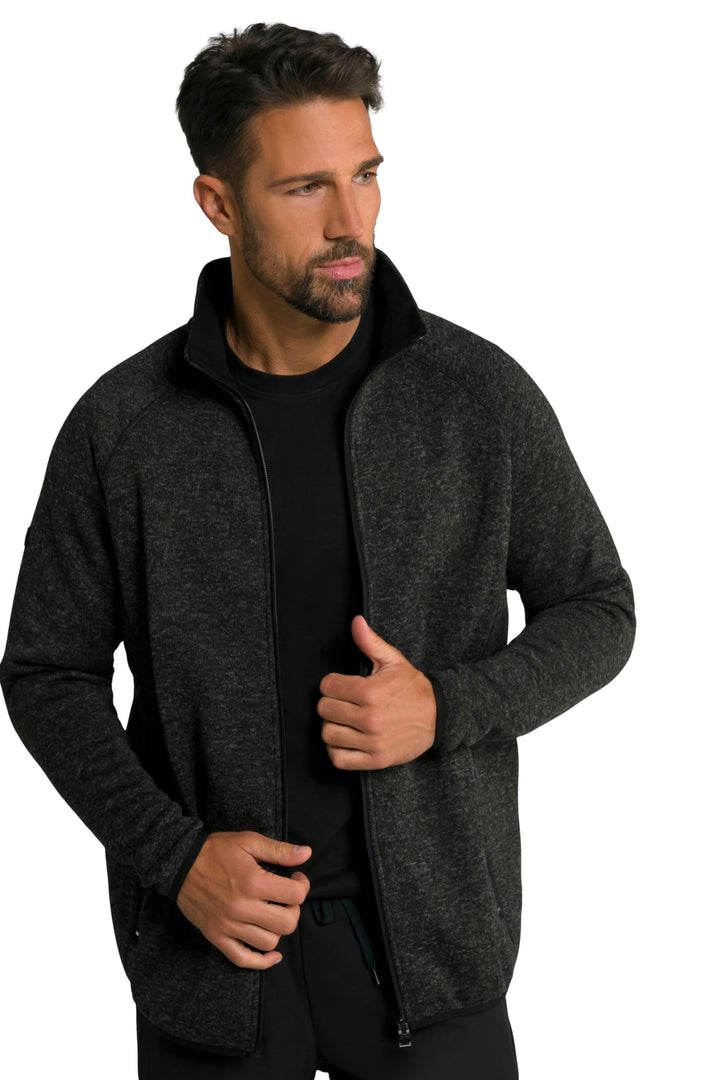 JP 1880 Strickfleece-Jacke 802394, Schwarz