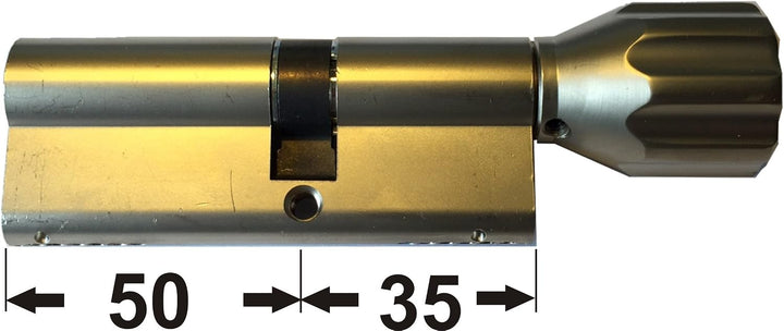 ABUS EC660 ECK660 Profil-Knaufzylinder Länge (a/b) Z50/K35mm (c=85mm) mit 5 Schlüssel, mit Sicherung