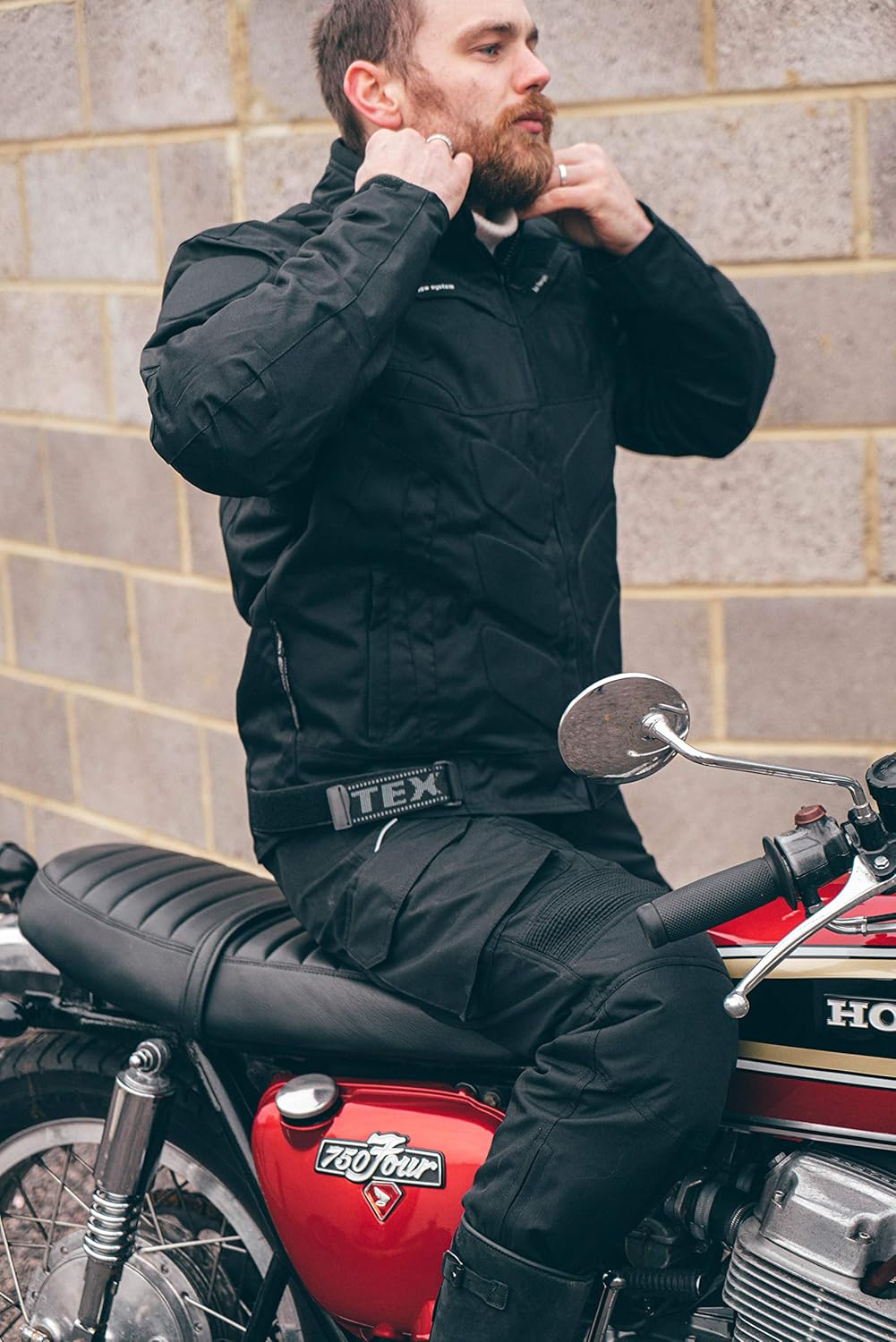 TEXPEED Motorradjacke herren mit protektoren - Motorrad Biker Wasserdicht Jacke Mit Rüstung (EN 1621