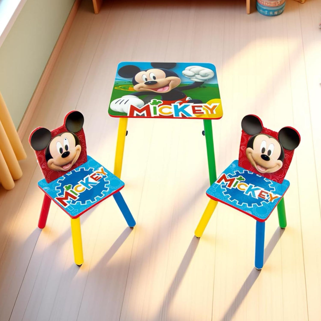 Disney Nixy Kids Mickey Mouse Holztisch und 2 Stühle, Set