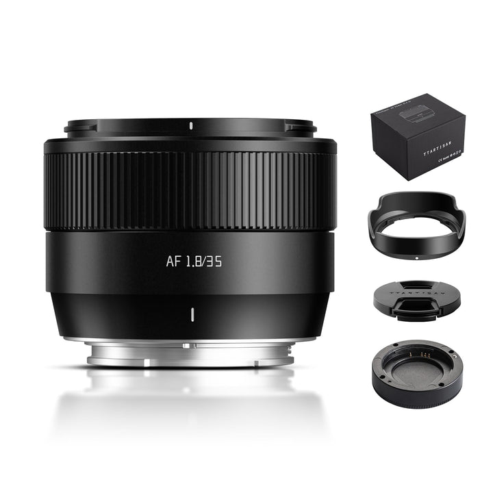 TTARTISAN Autofokus 35 mm F1.8 Mark II E, APS-C AF 35 mm f/1.8 Objektive für E-Mount (E, Schwarz) Sc