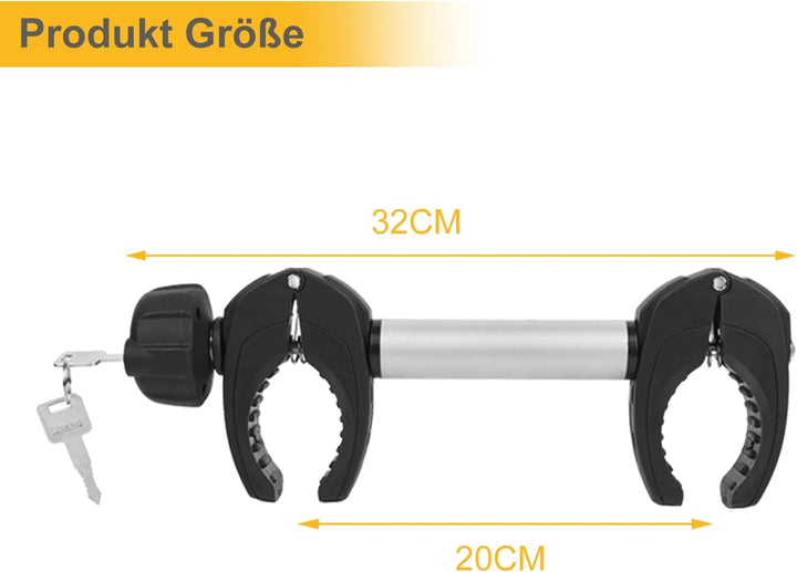 Rahmenhalter 1 Pack, 32cm Länge Abschliessbare Rahmenhalterung für Fahrradträge ，für U-Bügelrohr, 32