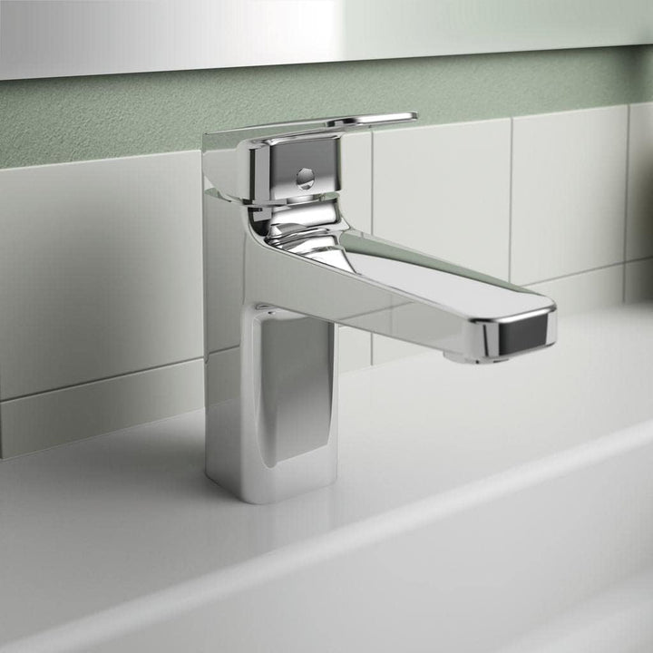 Ideal Standard BD276AA Ceraplan Waschtischarmatur mit Zugknopf-Ablaufgarnitur Auslaufhöhe 88mm EasyF