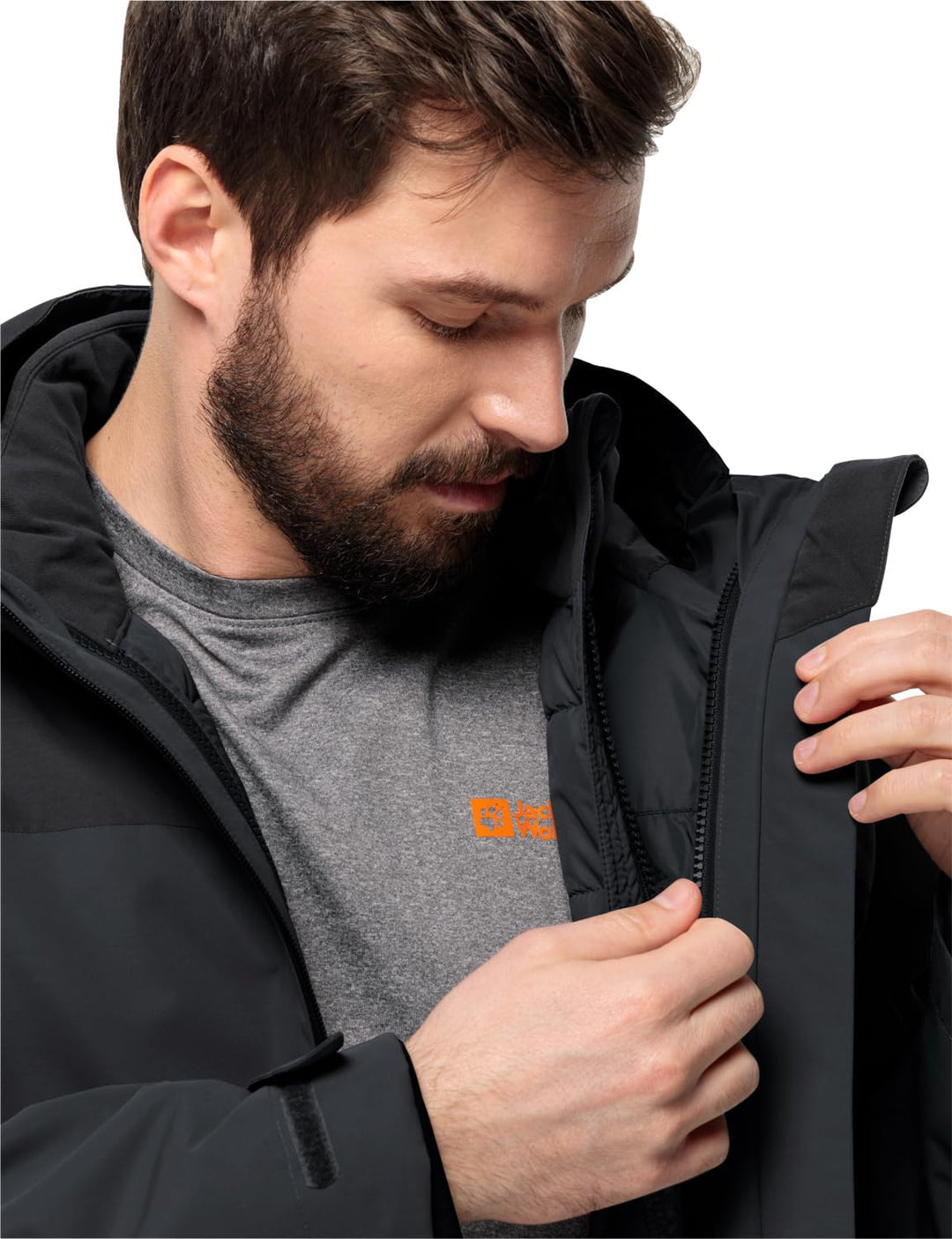 Jack Wolfskin Herren Glaabach 3in1 Jkt M Jacket M Schwarz, M Schwarz