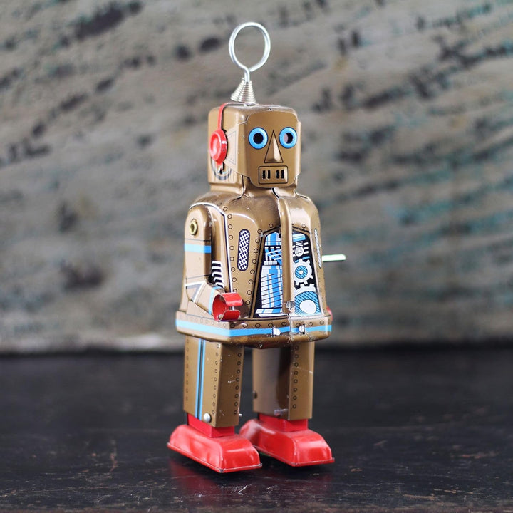 Freak Scene Superfreak Roboter - Space Robot - braun - Blechroboter - Retro Blechspielzeug, Braun