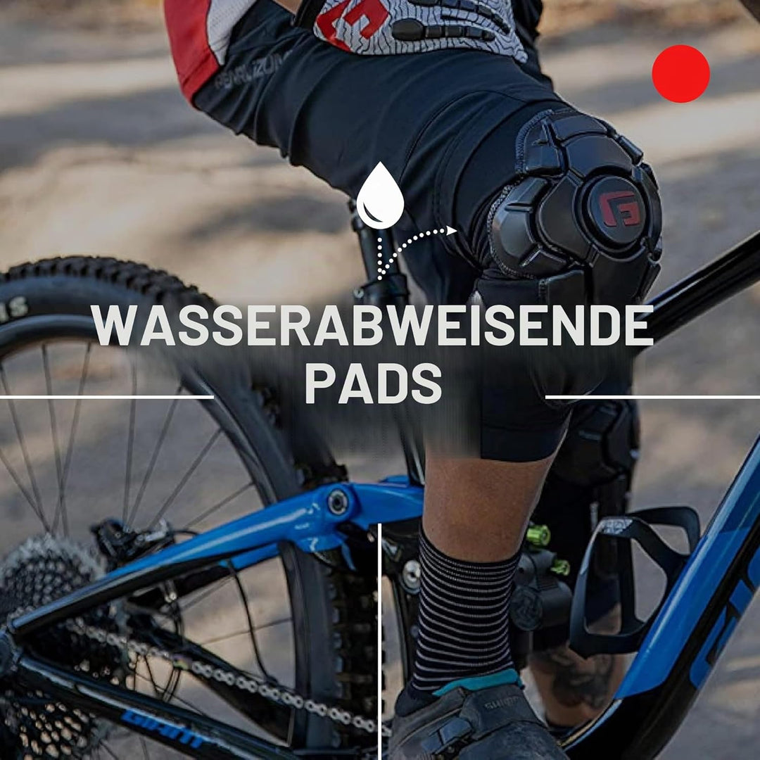 G-Form Pro-X3 Mountain Bike Knieschützer - Knieschützer für Damen und Herren - Schwarz/Weiss, Erwach