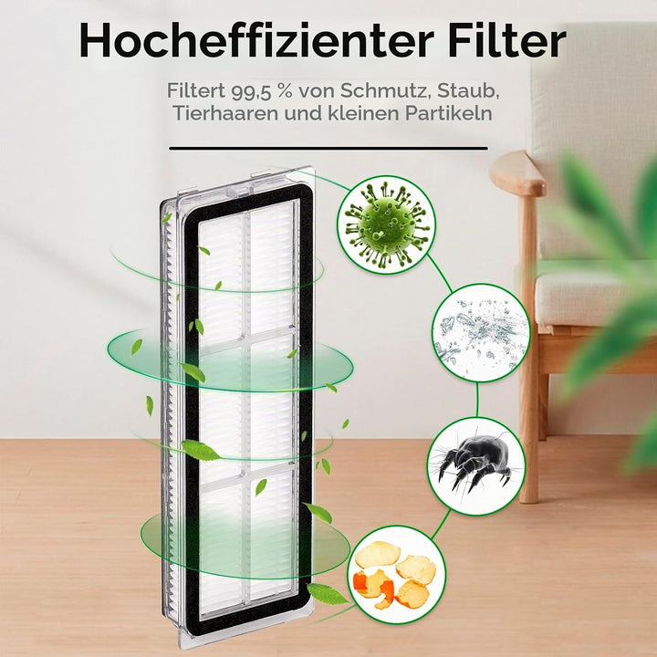 (12 Stück) HEPA Filter für Dreame L10s Ultra, L10s Pro, L10 Ultra, Z10 Pro, S10, S10 PRO, S10 PLUS,