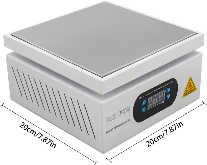 Heizstation Elektrische Heizplatte Vorwärmstation 200X200MM 0-500℃ Lötstation Heizstation mit Digita