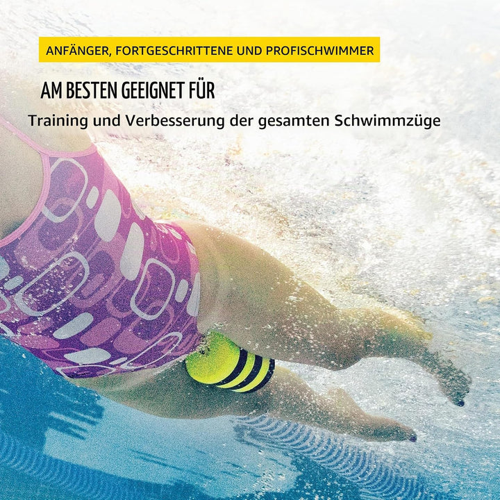 Finis Pull Buoy Foam Ages 12, Yellow/Black, One Size, 0616323200760