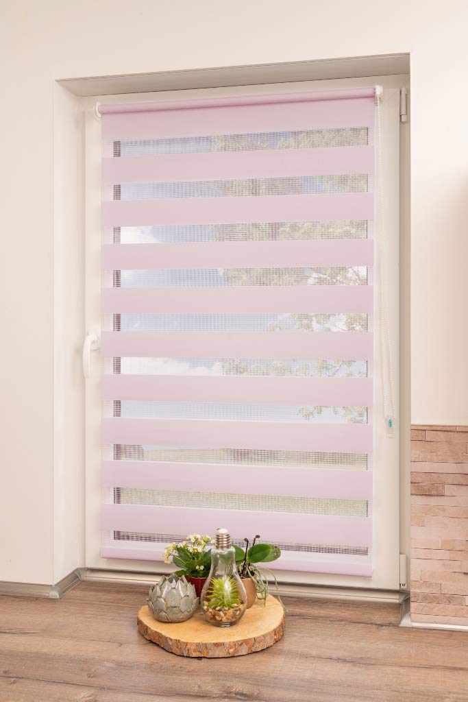 K-home Klemmfix Doppelrollo Madrid ohne Bohren Pink 85 x 150 cm (B x L) Pink 85x150 cm (B x L), Pink