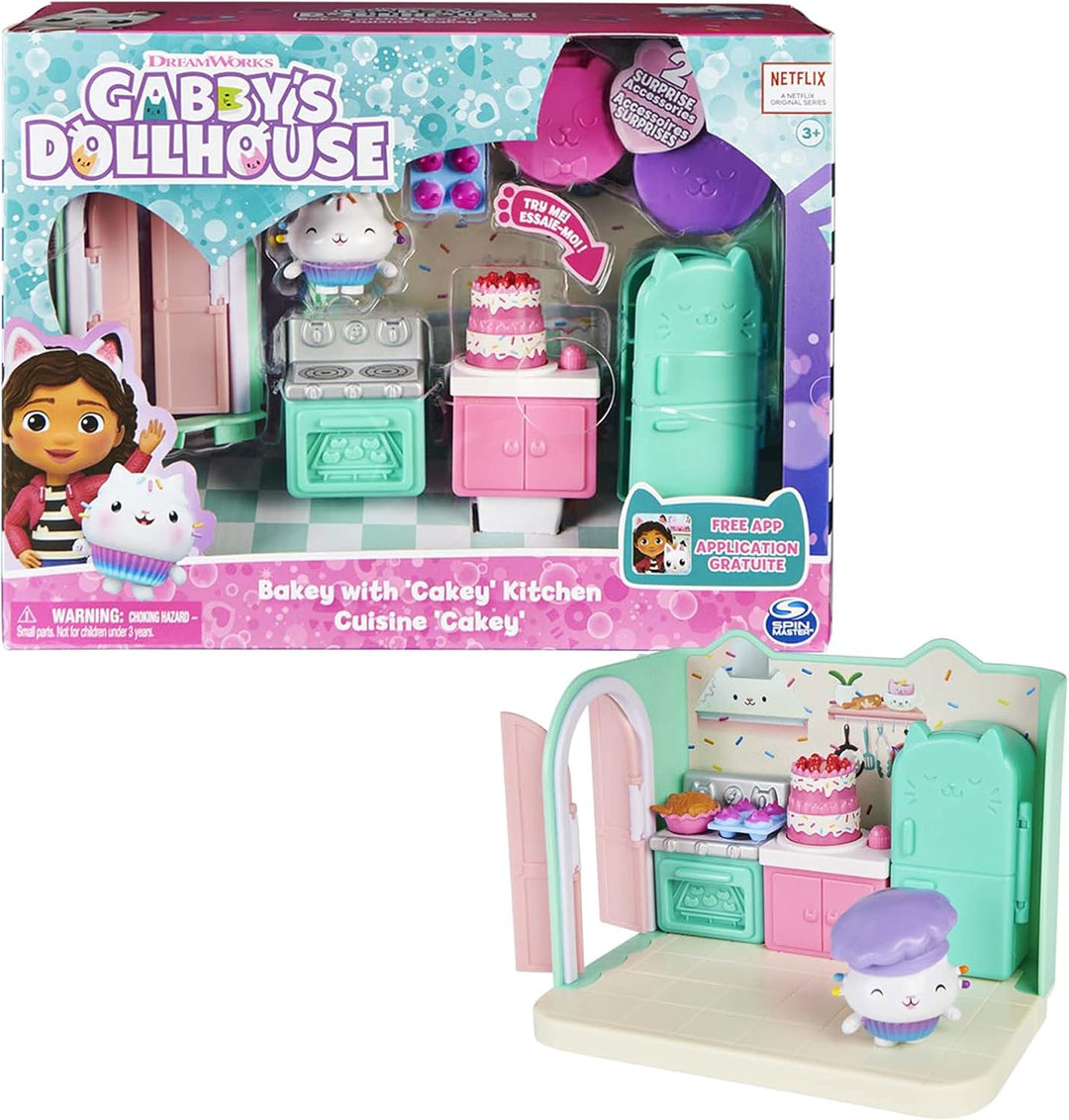 Gabby’s Dollhouse, Purrific Pool Party Spielset mit Gabby- und Meerkätzchen-Figur &amp; Deluxe Raum, Bak