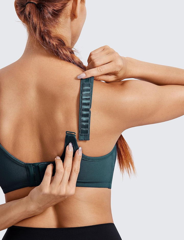 SYROKAN Damen Starker Halt Sports BH Grosse Brüste mit Bügel für Grosse Grössen | mit Bügel, Grosse