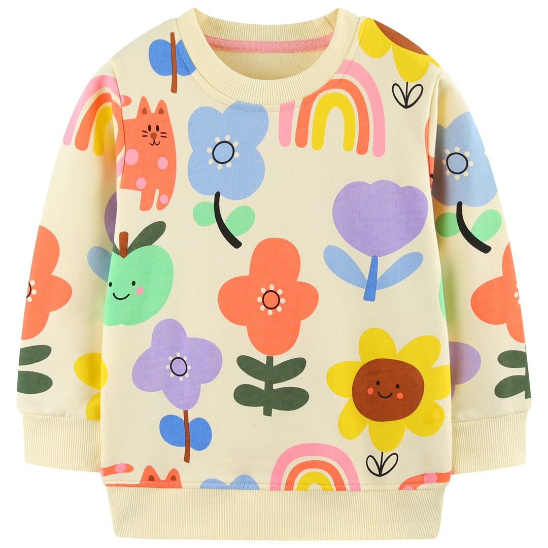 Mädchen Pullover für Kinder Langarmshirt Baumwolle Sweatshirt Winter Kleidung Langarm Tops 1-7 Jahre