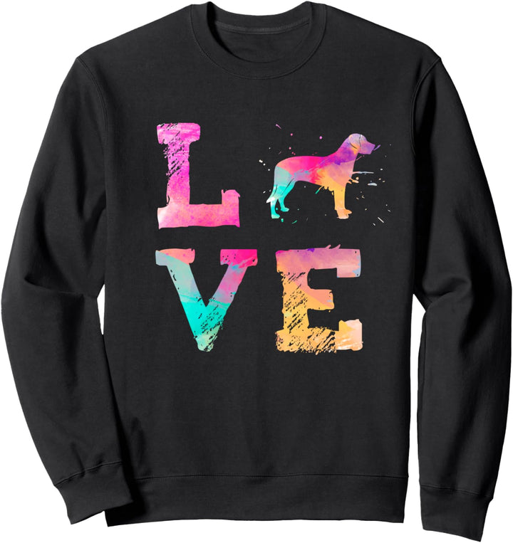 Bunte Aquarellmalerei Grosser Schweizer Sennenhund Sweatshirt