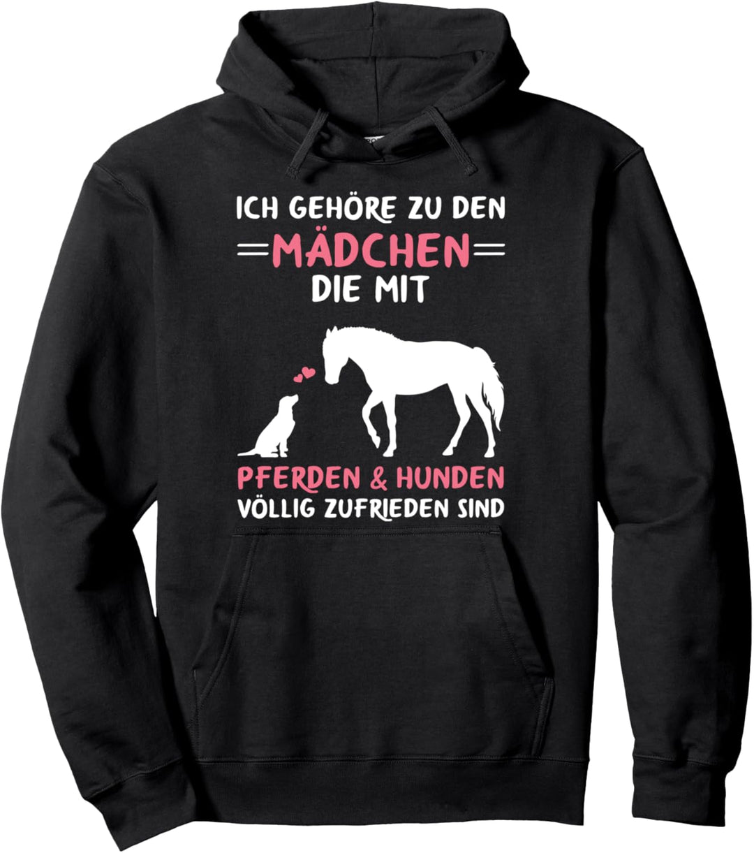 Ich Gehöre Zu Den Mädchen Pferde &amp; Hunde Reiten Spruch Pullover Hoodie