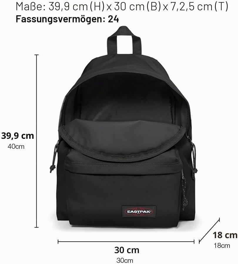 Eastpak Padded PAK'R Rucksack, Einheitsgrösse Black Denim Single, Black Denim Single