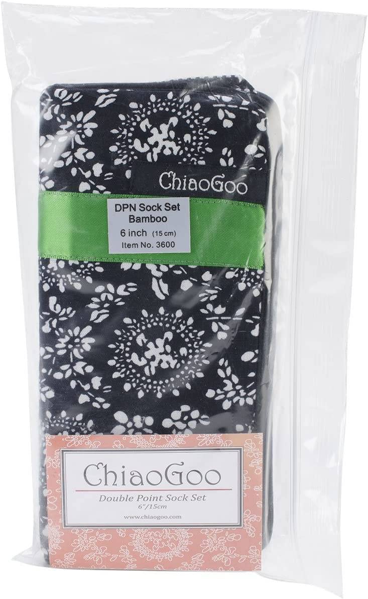 Double Point Bamboo Knitting Needle 6" Set-Green Ribbon